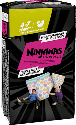 Pyjamabroek Meisjes 4-7 Jaar, 10 stuks