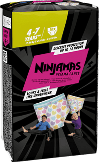 Pyjamabroek Meisjes 4-7 Jaar, 10 stuks