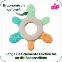 Beißring türkis/orange, 1 St