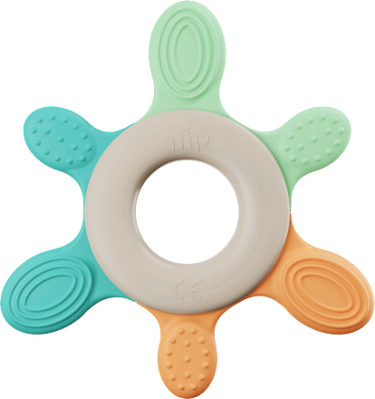 Beißring türkis/orange, 1 St