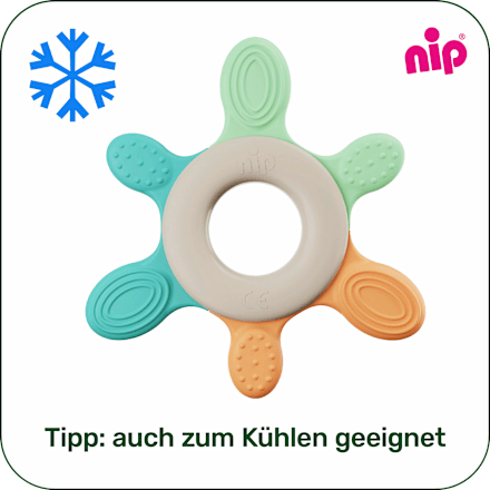 Beißring türkis/orange, 1 St