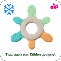 Beißring türkis/orange, 1 St