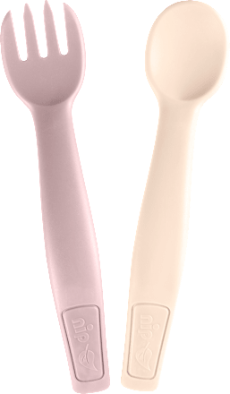 Esslernbesteck rosa/beige 2tlg., 2 St