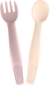Esslernbesteck rosa/beige 2tlg., 2 St