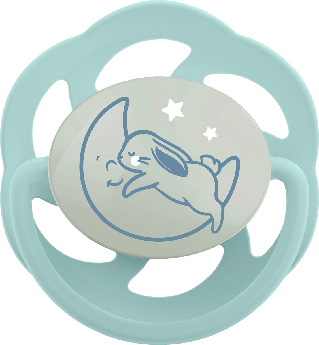 Nip Schnuller Cherry night blau/mint Gr. 2,  6-18 Monate, 2 St