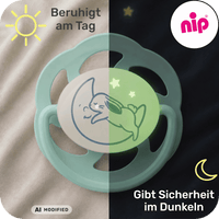 Nip Schnuller Cherry night blau/mint Gr. 2,  6-18 Monate, 2 St