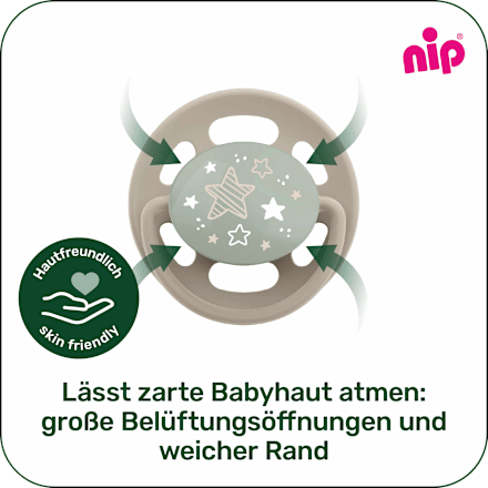 Schnuller Cherry night mint/braun Gr.2, ab 6 Monaten, 2 St