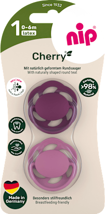 Schnuller Cherry weinrot/beere Gr. 1, 0-6 Monate, 2 St