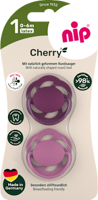 Schnuller Cherry weinrot/beere Gr. 1, 0-6 Monate, 2 St