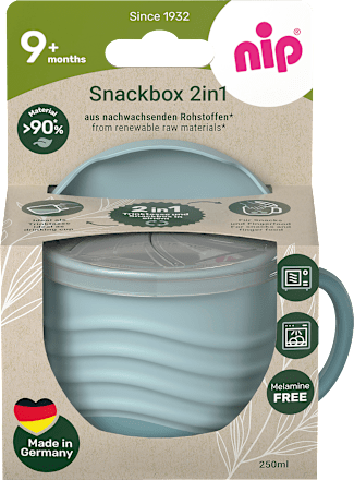 Snackbox 2-in-1 blauw, 1 stuk