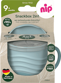 Snackbox 2-in-1 blauw, 1 stuk