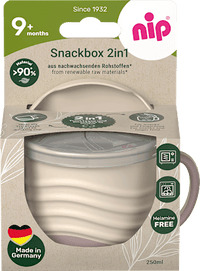 Snackbox 2in1 roze/beige, 1 st