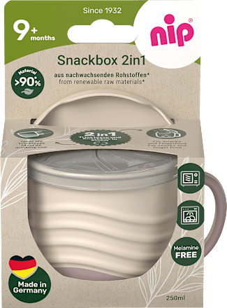 Snackbox 2in1 roze/beige, 1 st
