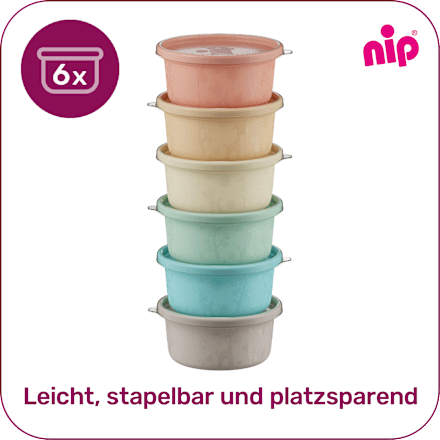 Kleurrijke snackbox, 6 stuks