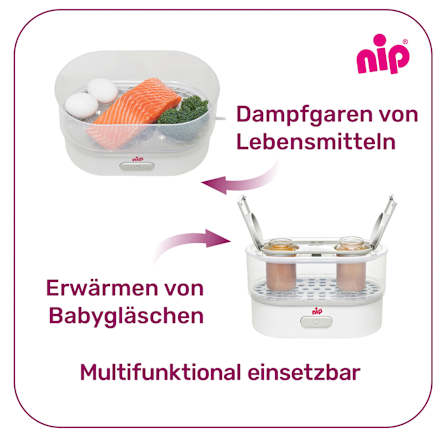 3-in-1 babyflessensterilisator met stoomfunctie en flessenwarmer, 1 stuk