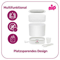 3-in-1 babyflessensterilisator met stoomfunctie en flessenwarmer, 1 stuk