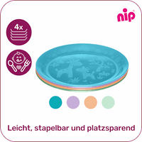 Teller bunt, 4 St