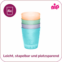 Drinkbekers kleurrijk, 4 stuks