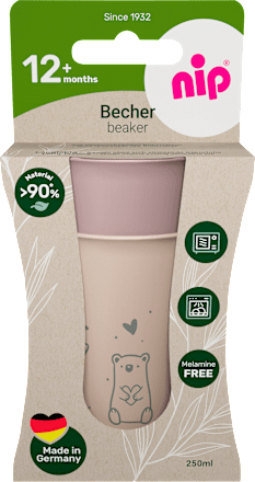 Drinkbekers paars/crème, 2 stuks