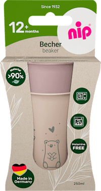 Drinkbekers paars/crème, 2 stuks