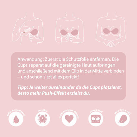 Nippelcover Silicone Bra A-C Cup Nude, 1 St