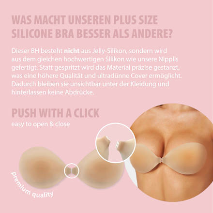 Nippelcover Silicone Bra Nude Large C-DD Cup, 1 St