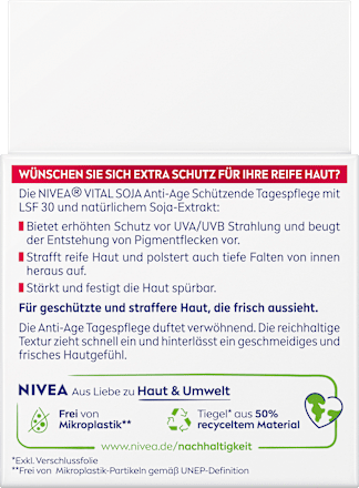 Anti-aging gezichtscrème Vital Soja SPF 30, 50 ml