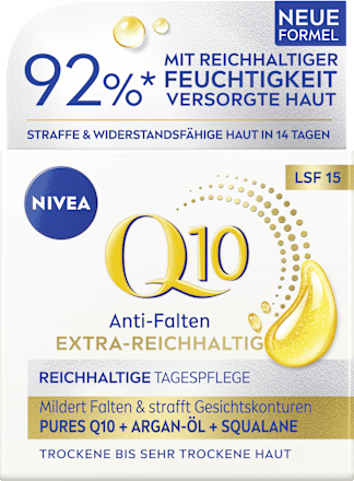 Anti Falten Gesichtscreme Q10 extra reichhaltig LSF 15, 50 ml NIVEA