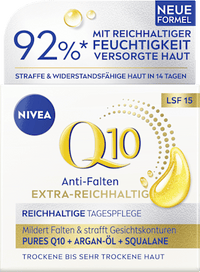 Anti Falten Gesichtscreme Q10 extra reichhaltig LSF 15, 50 ml NIVEA