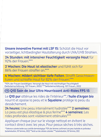 Anti Falten Gesichtscreme Q10 extra reichhaltig LSF 15, 50 ml NIVEA