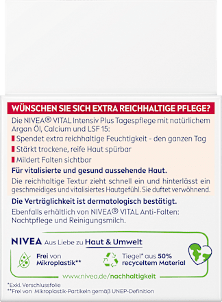Anti-rimpel gezichtscrème Vital SPF 15, 50 ml