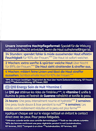 Anti-rimpel nachtcrème Q10 Energy, 50 ml