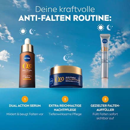 Anti-rimpel nachtcrème Q10 extra rijk, 50 ml