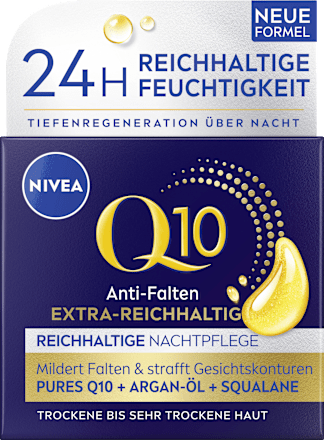 Anti-rimpel nachtcrème Q10 extra rijk, 50 ml