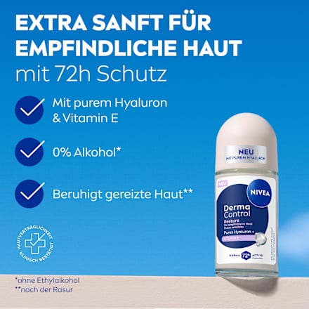 Antitranspirant Deo Roll-on Derma Control Restore, 50 ml NIVEA