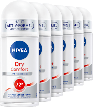 Antitranspirant Deo Roll-on Dry Comfort, Vorteilspack (6x50 ml), 300 ml