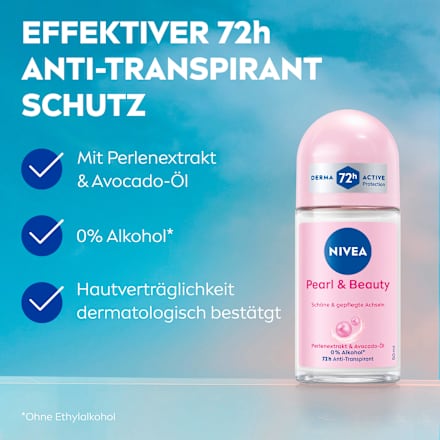 Antitranspirant deodorant roll-on Pearl &amp; Beauty, 50 ml