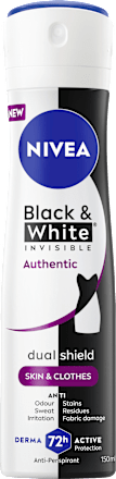 Antitranspirant Deospray Black & White Invisible Authentic, 150 ml