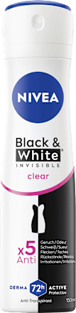 Antitranspirant deodorant spray Black &amp; White Invisible Clear, 150 ml