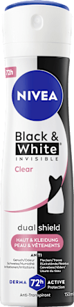 Antitranspirant Deospray Black & White Invisible Clear, 150 ml