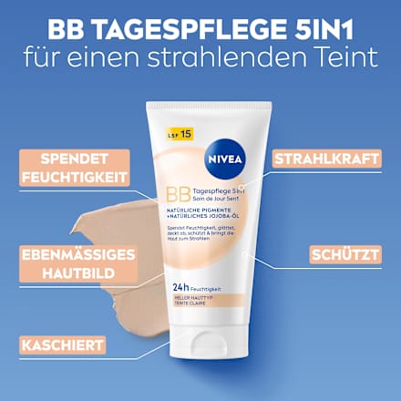BB Creme Essentials 5in1 heller Hauttyp, LSF 15, 50 ml