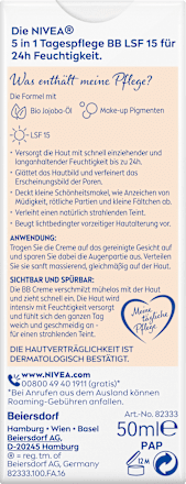 BB Creme Essentials 5in1 heller Hauttyp, LSF 15, 50 ml NIVEA