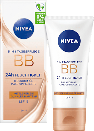 BB Creme Essentials 5in1 mittlerer bis dunkler Hauttyp, LSF 15, 50 ml NIVEA