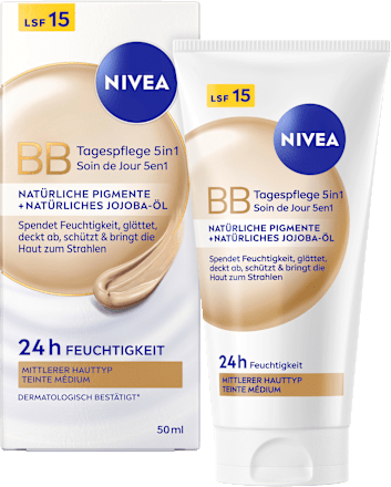 BB Creme Essentials 5in1 mittlerer bis dunkler Hauttyp, LSF 15, 50 ml