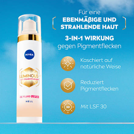 CC Creme Luminous 630 Getöntes Fluid MIttel LSF 30, 40 ml NIVEA