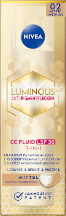 CC Creme Luminous 630 Getöntes Fluid MIttel LSF 30, 40 ml NIVEA