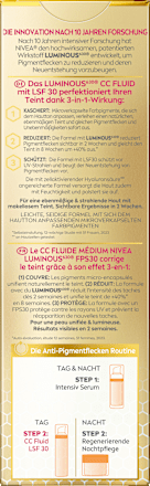 CC Creme Luminous 630 Getöntes Fluid MIttel LSF 30, 40 ml NIVEA