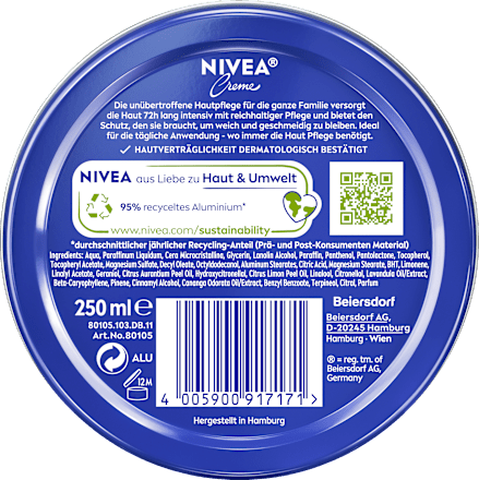 Creme in der Dose, 250 ml