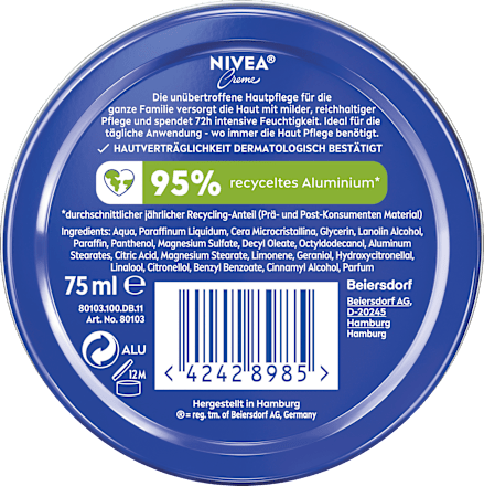Creme in der Dose, 75 ml