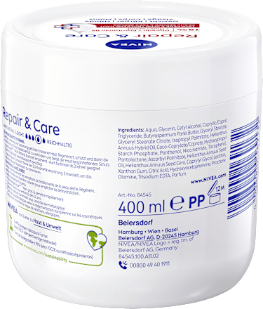 Creme Repair & Care Intensive Pflege Tiegel, 400 ml